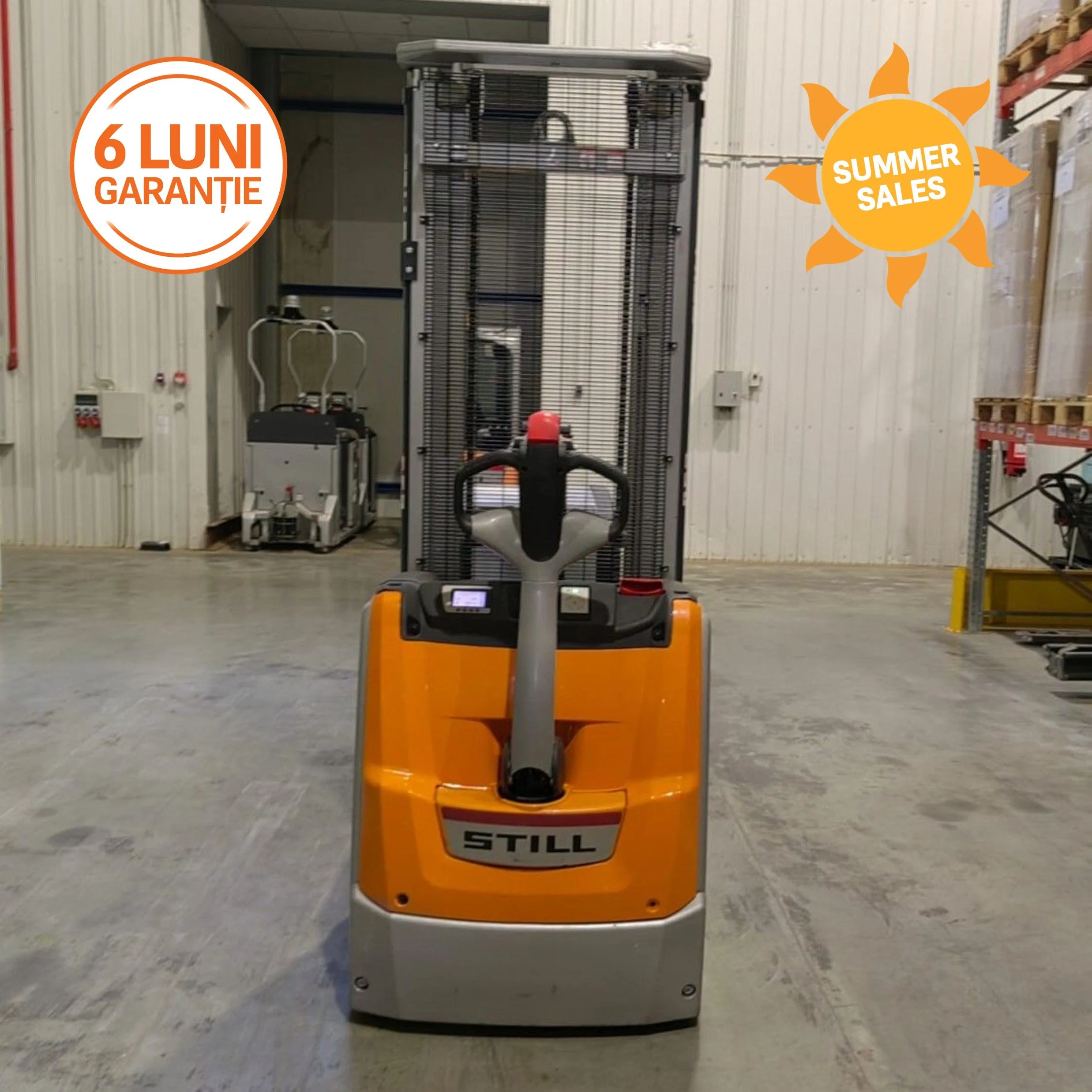 Transpaleta electrica second-hand cu catarg EXV 16 Li-Ion